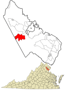 Location of Nokesville within Prince William County