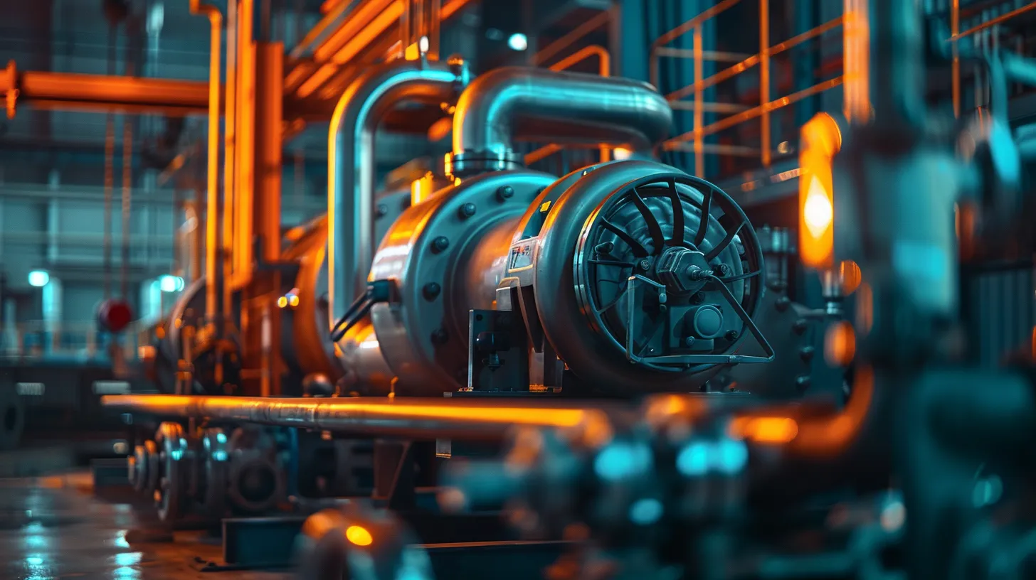 a sleek, modern pump stands prominently against a backdrop of vibrant industrial machinery, illuminated by soft, diffused lighting that highlights its energy-efficient design and innovative features, symbolizing the importance of selecting the right equipment for optimal performance.